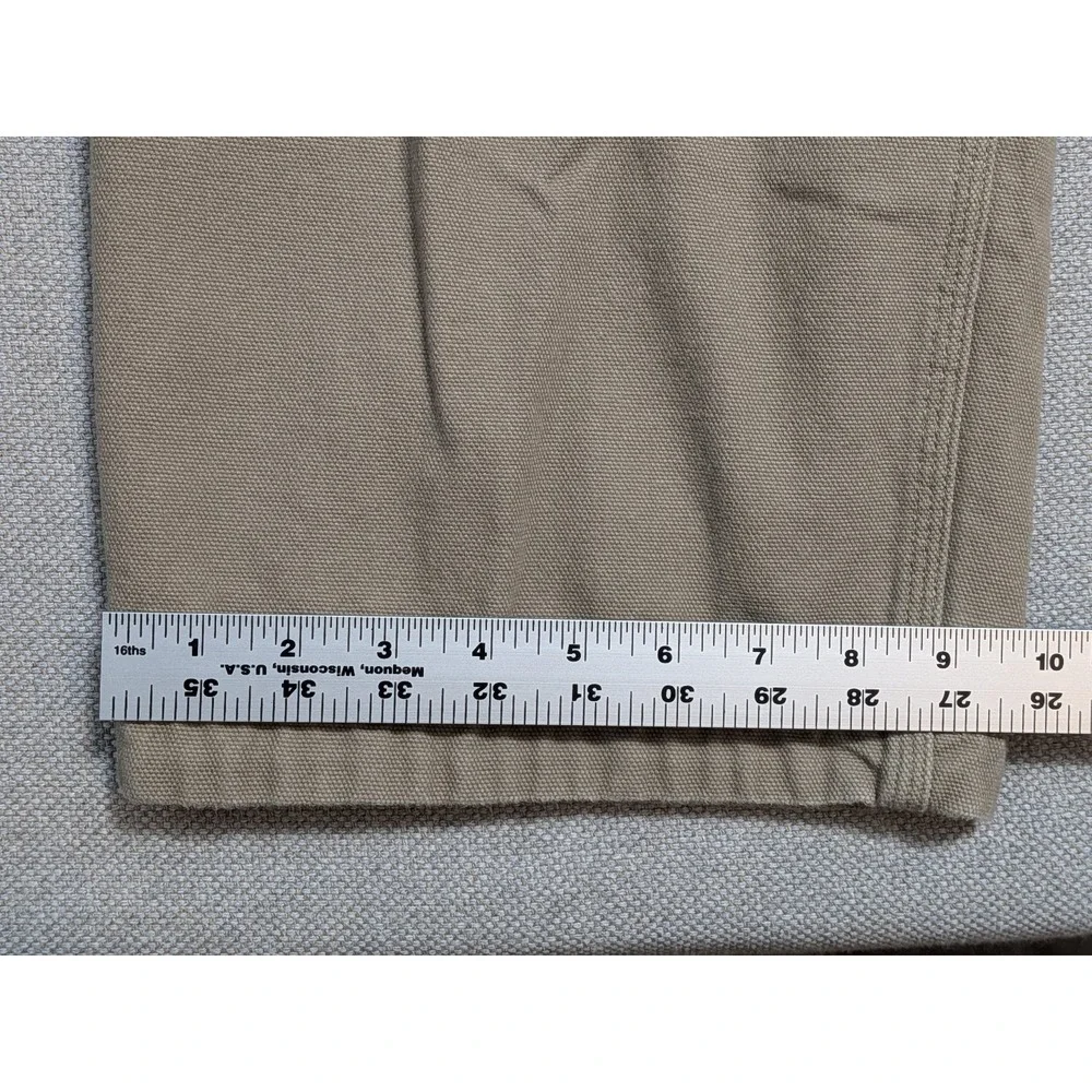 Duluth Trading Men's Khaki 44x30 Relaxed Fit Cargo Work Pants Canvas Workwear